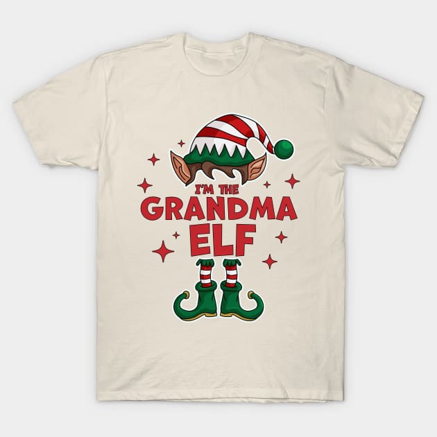 I'm the Grandma Elf - Funny Christmas Matching Family Group T-Shirt by OrangeMonkeyArt